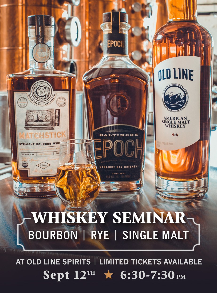 Whiskey Seminar At Old Line Spirits
