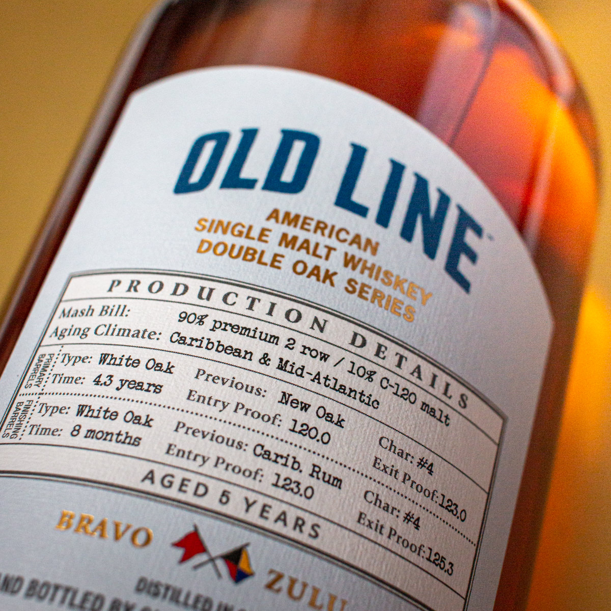 Old Line Caribbean Rum Cask Finish Back Label