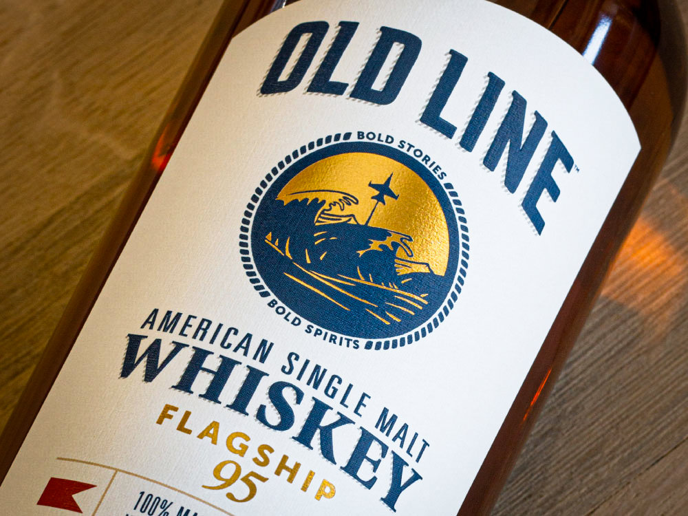 Old Line Flagship American Single Malt Whiskey Front Label