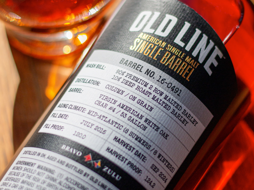 Old Line 2TEN90 Barrel 16-0491 Single Malt Back Label Old Line 2TEN90 Barrel 16-0491 Single Malt Back Label