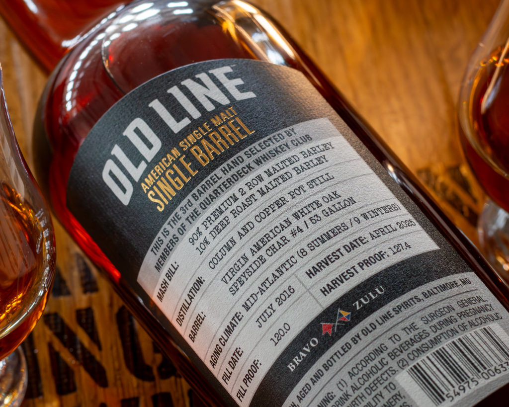 Old Line QWC Single Barrel 16-0488 Back Label Old Line QWC Single Barrel 16-0488 Back Label