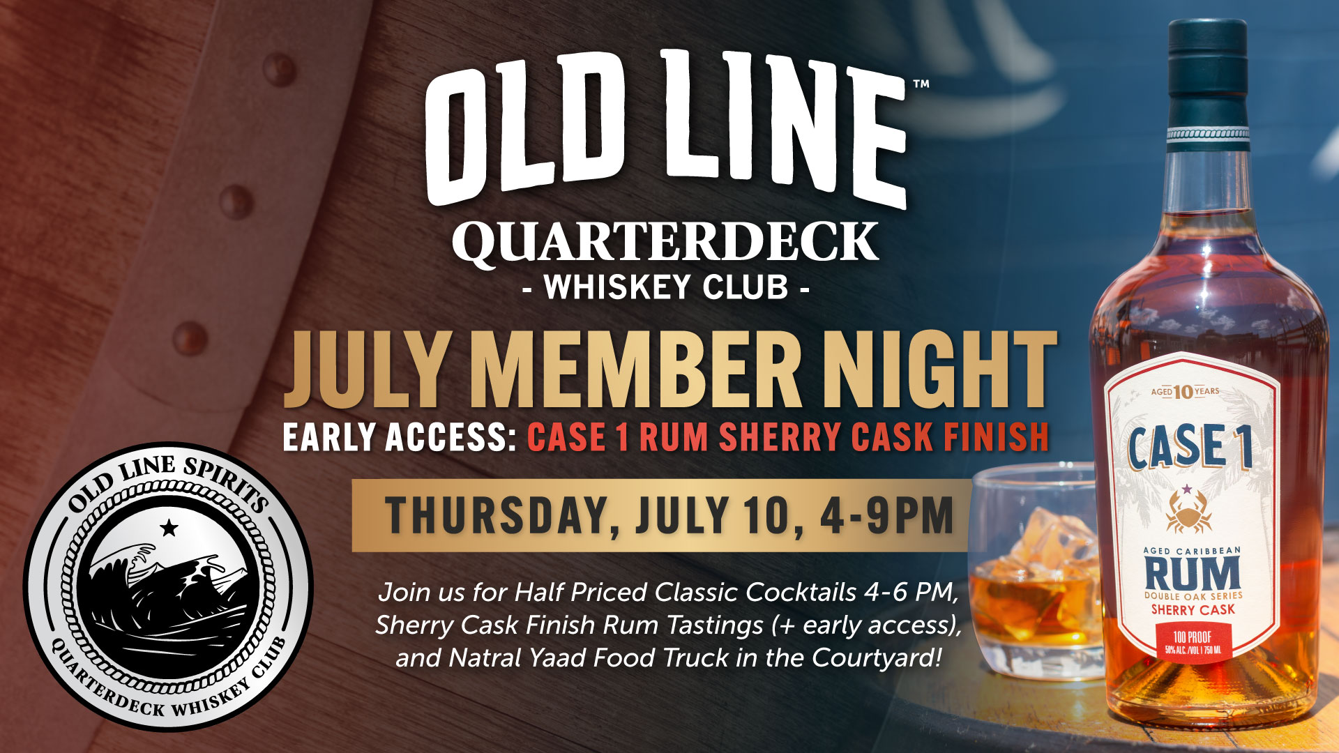 Quarterdeck Whiskey Club July Member Night