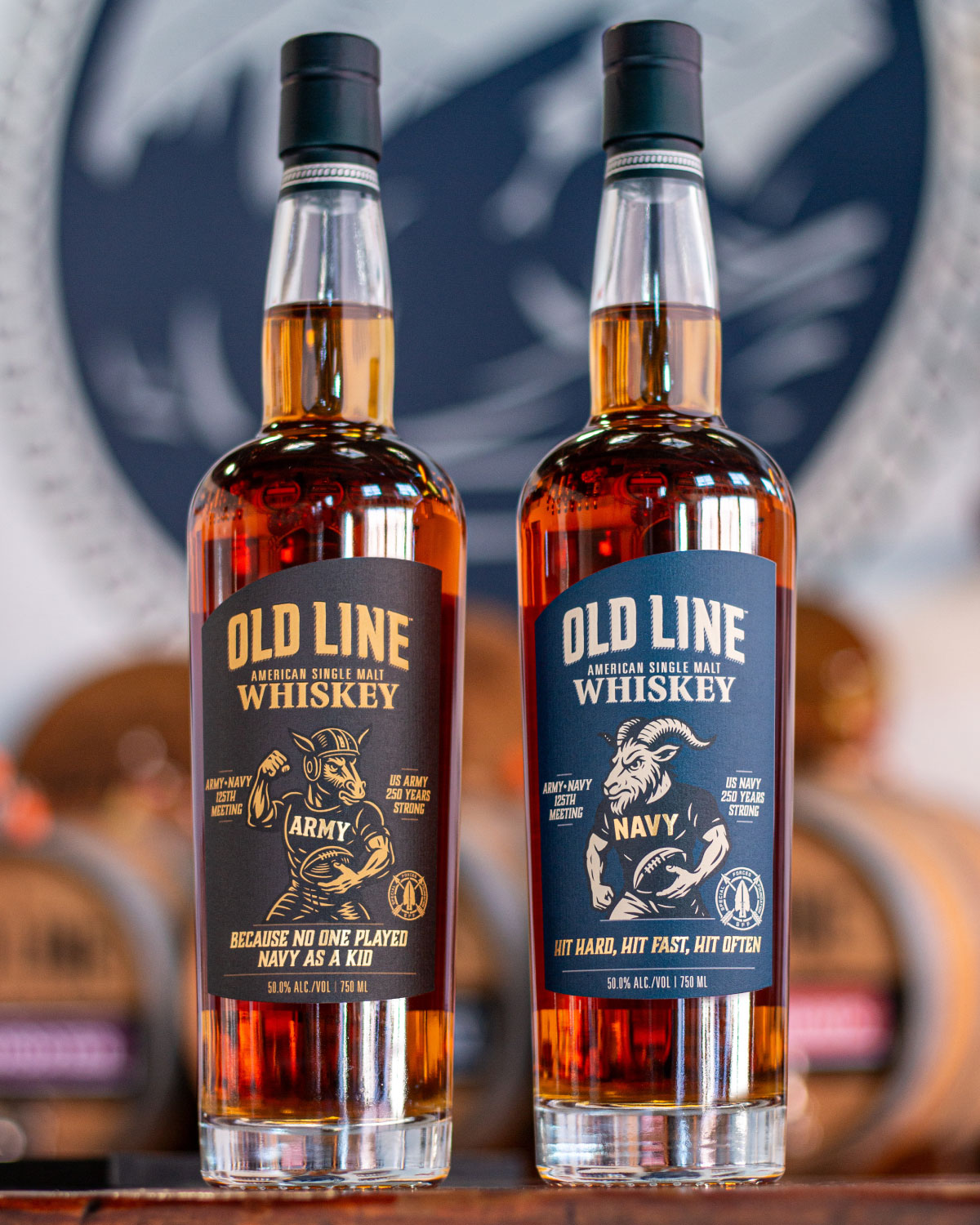 Old Line Army Navy Commemorative Bottles