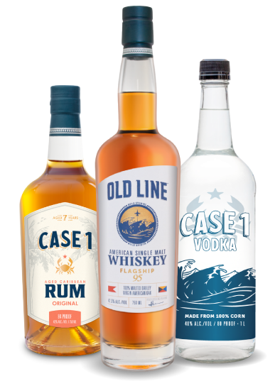 Old Line Spirits Whiskey Rum Vodka