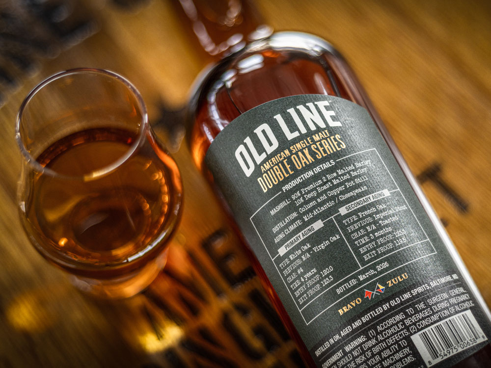 Old Line Stout Cask Finish Back Label
