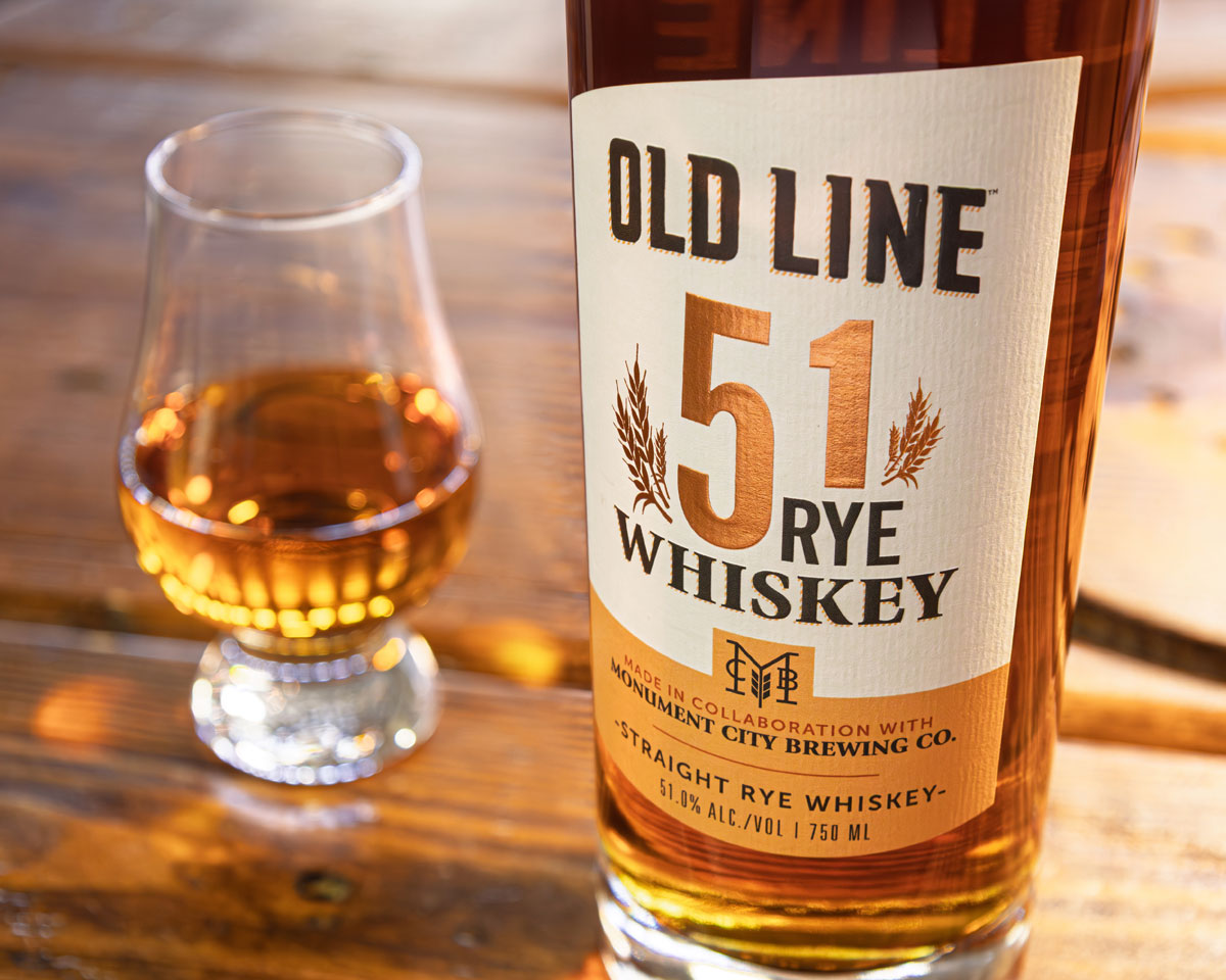 Old Line Spirits 51 Rye Whiskey Front Label
