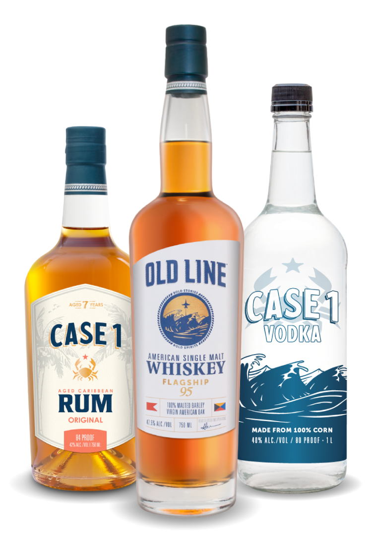 Old Line Spirits Whiskey Case 1 Rum Vodka