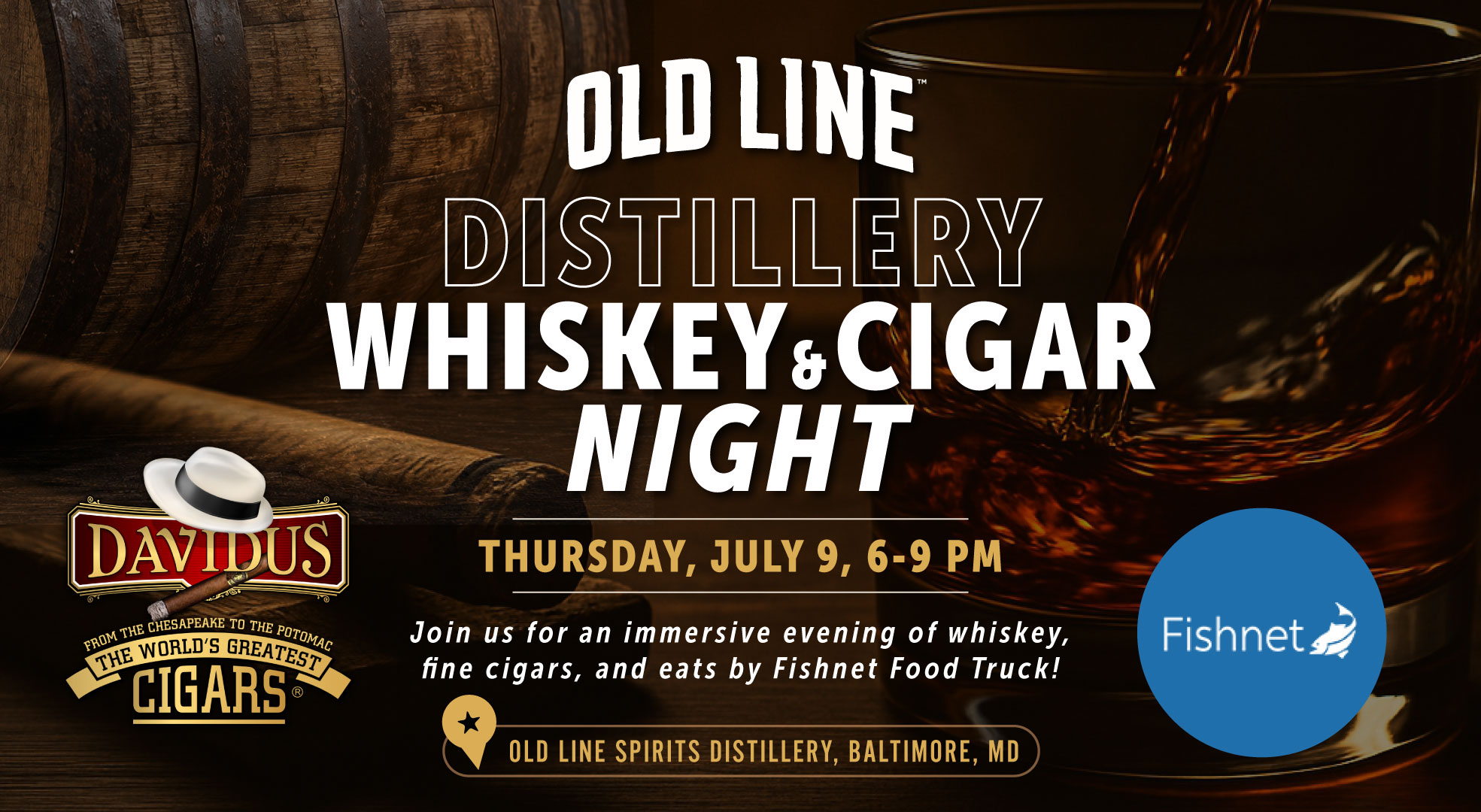 Old Line Whiskey and Cigar Night July